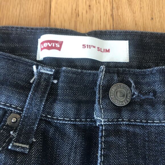 Women's LEVIS 511 Slim Fit Blue Stretch Denim Jeans 28 x 28 Size 16 Reg W71CM - Picture 3 of 7